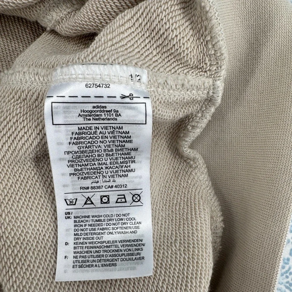 Adidas Originals Skateboarding Hoodie Beige Tan HK9899 Mens Medium